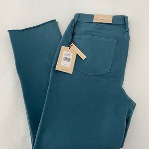 NYDJ Sheri Slim Ankle Fray Hem Artist Blue 6 NWT